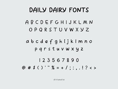 Daily Dairy Fonts cartoon design font fonts graphic design handwriting illustration ui