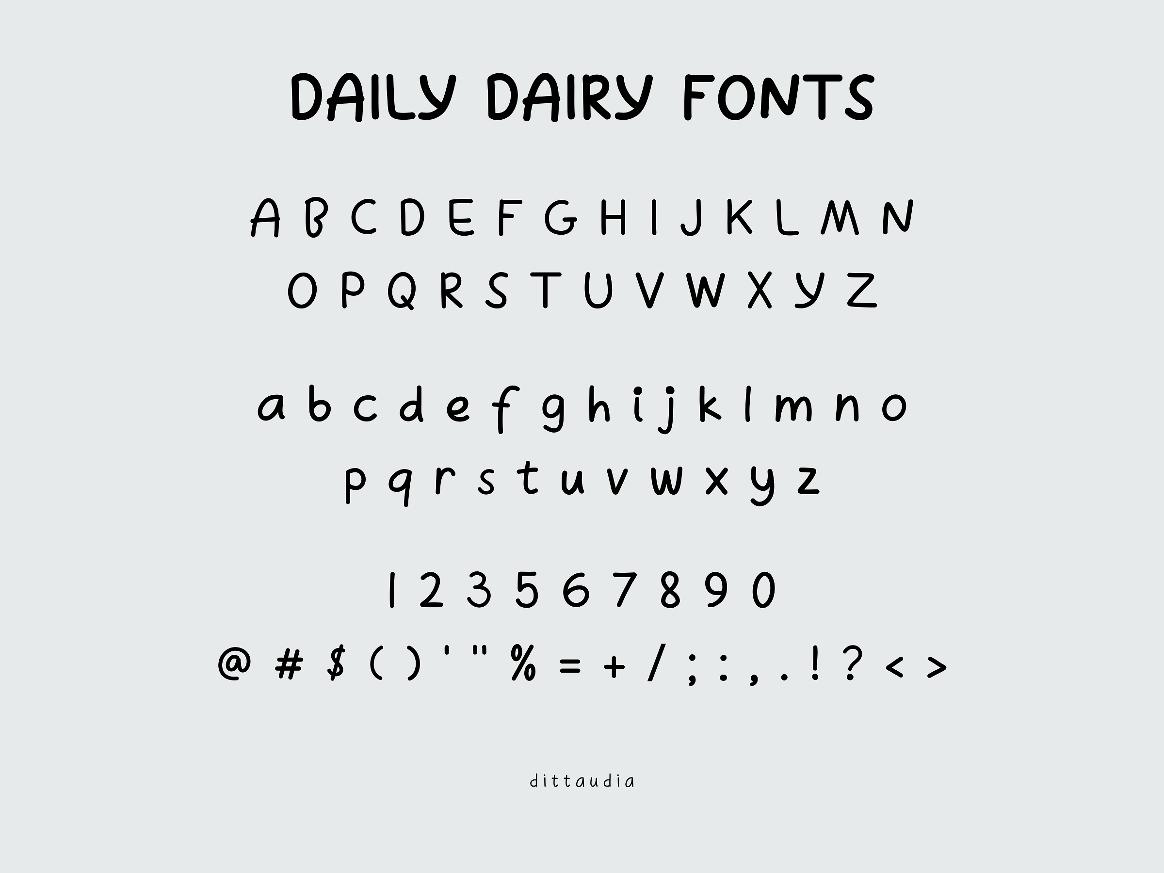 Daily Dairy Fonts by Ditta Audia Roza on Dribbble