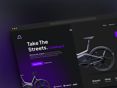 e-Bike Landing Page UI e bike inspiration landing page ui