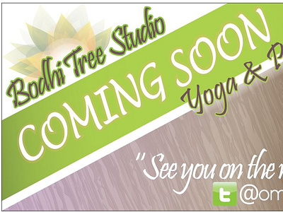 Bodhi Tree Yoga - Hanging Scrim Banner graphic design