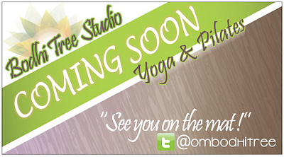 Bodhi Tree Yoga - Hanging Scrim Banner graphic design