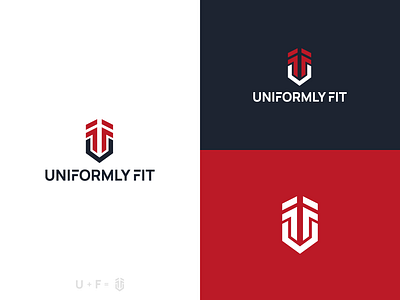 Uniformly Fit Athletic Clothing Logo athletic clothing fit letter f letter u lettermark logo logo design minimal