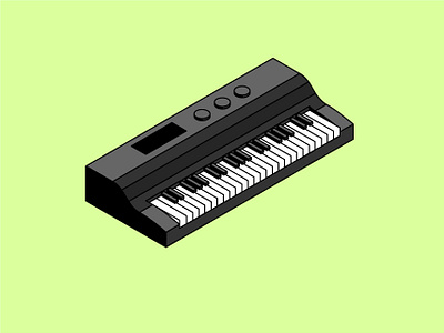 Keys beats dance display illustration isometric ivory keyboard knob music piano