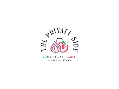 The Private Side clean design flat design label landing page logo minimalist modern design pasta sause web design