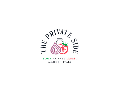 The Private Side clean design flat design label landing page logo minimalist modern design pasta sause web design