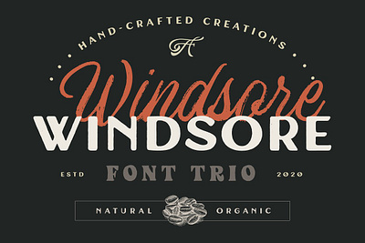 Windsore Font Trio Free Download christmas font combination font trio forest hand drawn hand drawn font hand made handcrafted handdrawn font handlettered handmade holiday natural natural font nature organic outdoor raw raw font