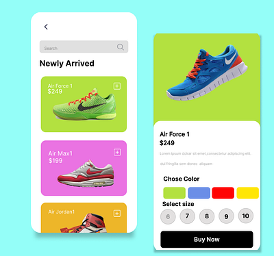 Shoes App screen Design app branding design graphic design illustration logo typography ui ux vector