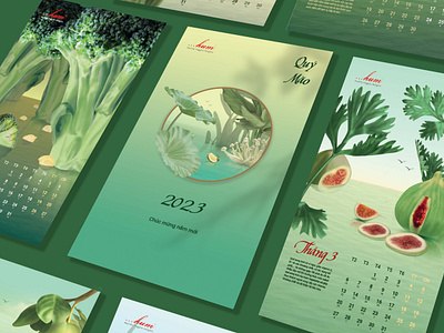 "Vegetarian restaurant" calendar design | calendar illustration calendar calendar 2023 calendar design digital food draw food foliage illustration food art food scene food style food styling healthy food landscape food natural natural art new year plant painting tropical plants vegetable illustration vegetables vegetarian