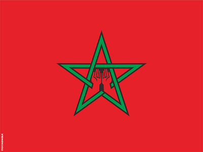 Pray For Morocco design graphic design morocco pray hand prayformorocco star