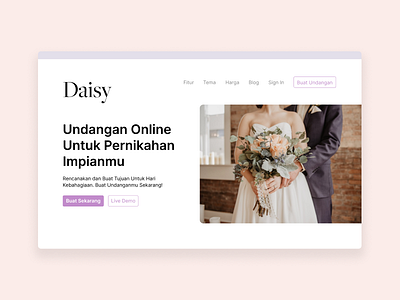 Withdaisy - UI Landing page design branding ui