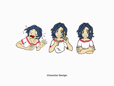 Character Design art character emotion girl hero illustration sticker woman