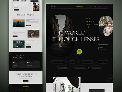 Photography Landing Page agency ecommerce landing page landing page design nft nft landing page photograph photography landing page travel agency webpage design