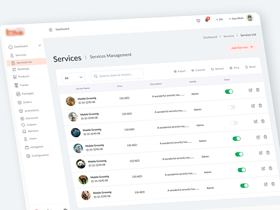 Service Page Dashboard Design admin panel app dashboard design designer figma figma design product product design saas service service page trending ui ui design uiux web web design web3 website