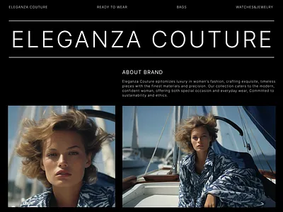 Fashion Website Design and AI Generated Model 3d branding graphic design ui