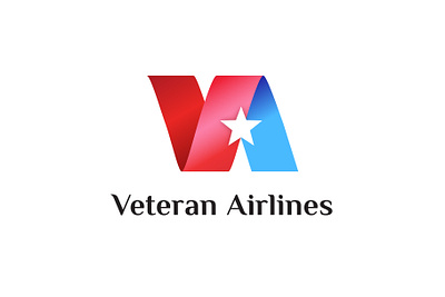 Veteran Airlines VA Logo Design airlines branding election logo logo design monogram political usa veteran virginia