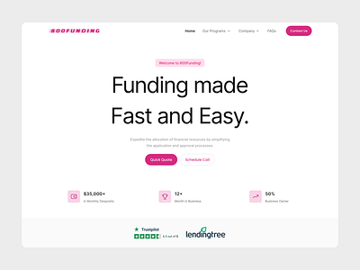 800Funding – Website branding design funding website investment website minimalist modern startup ui ui ux design website redesign