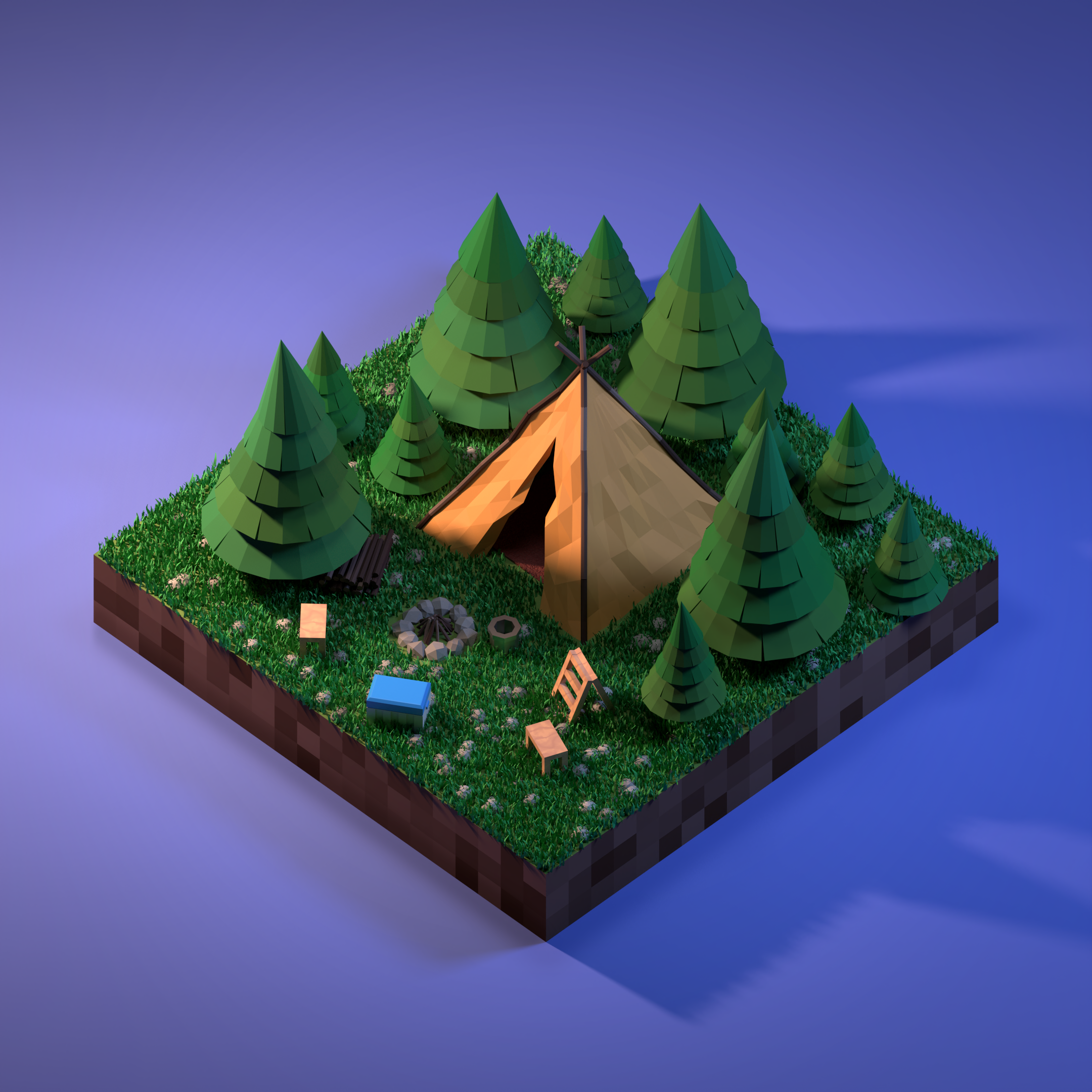 Summer Camp 3dmodeling render