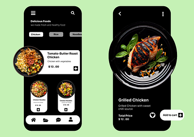Food Mobile App Design food app graphic design mobile ui