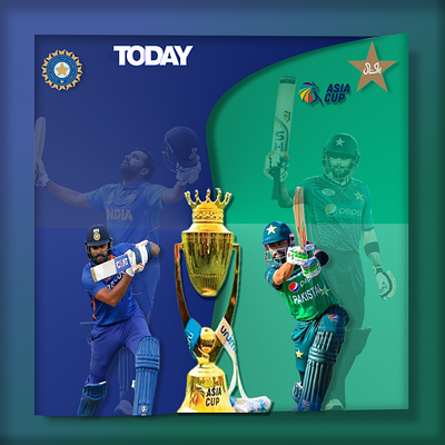 PAKISTAN VS INDIA ASIA CUP MATCH SOCIAL MEDIA AD ads cricket design graphic design india instagram match pakistan post social social media ui