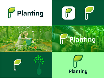 Planting Logo Design graphic design graphic designer green leaf logo logo design plant planting planting logo tree tree logo