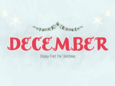December Font cute fonts decorate font display font font hand writing font