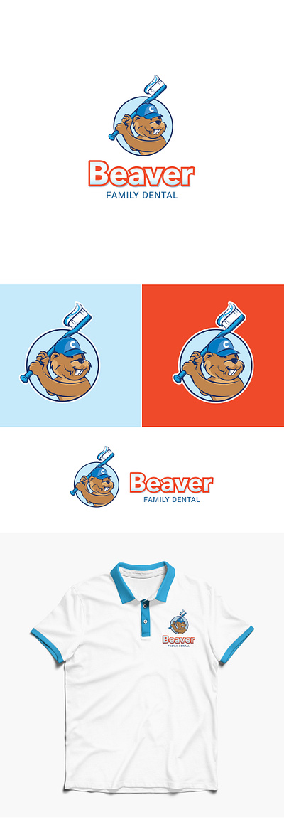Beaver "|Family Dental" animation branding creative logo dental dentist family dental illustration logo