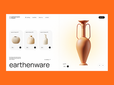 Earthenware shop Website earthenware landingpage shop ui ux web design website