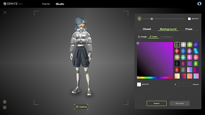 3D Avatar Virtual try on 3d avatar 3d design digital clothes digital fashion digital wearables studio design ui design ux design virtual try on web design website design