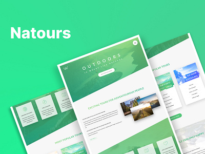 Natours-Landing page for a tour company branding design typography ui