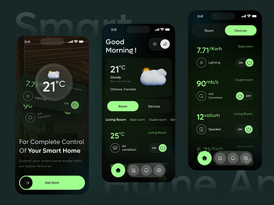 Smart Home App app clean control design home home automation home station house household ios app design minimal remote control smart smart devices smart home smart home app smart house smartapp smarthome ux ui