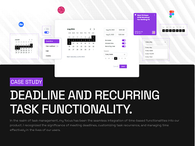 (UX Case Study) Deadline and recurring task functionality. b2b branding case study designer ecommerce figma fintech interface landing page product saas ui ux ux case study web web ui website website design website ui website user experience