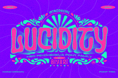 Lucidity + Extras Free Download acid fonts branding custom fonts display groovy fonts hand drawn hippies fonts hipster hipster fonts logo fonts lucidity packaging psychedelic fonts retro retro font summer summer fonts tripy fonts vintage fonts