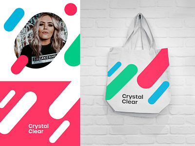 Crystal Clear Branding Design. bag brand branded branding clothbag colorful design handbags ladies multicolor purses shopping shoppingbag women