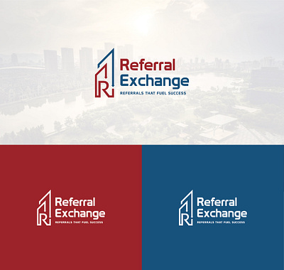 Referral Exchange Logo branding exchange logo graphic design illustration logo logo design logo designer logo process logodesigners logoidea real estate real estate logo