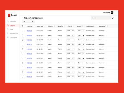 Ticketing management page dashboard product design saas design slick design ticket tool ui design ui ux ux ux design