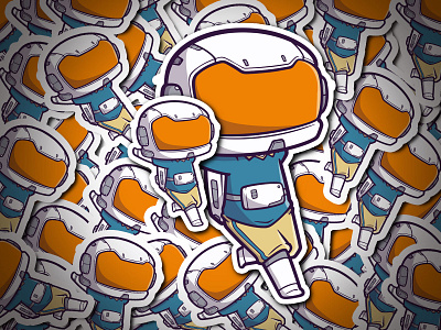 Happy astronaut jump and running astronaut branding cartoon cute design graphic design happy illustration kids logo mascot sport stiker vector