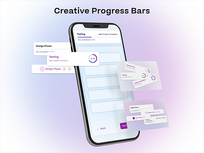 Creative Progress Bars creativedesign design mobileapp progressbars ui userexperience userinterface ux visualization