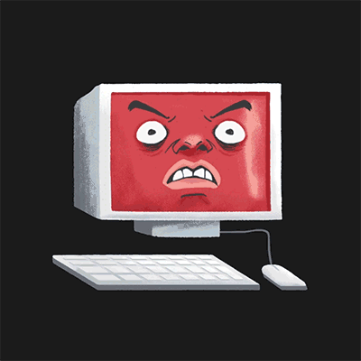 Angry Computer animation art computer digital art frame by frame graphic design illustration motion graphics