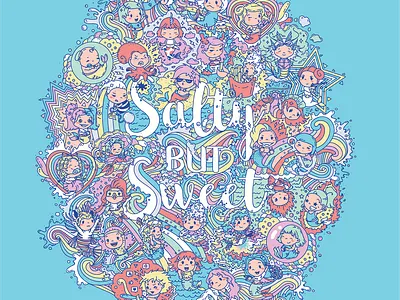 Salty but Sweet Mermaids Collection character coastal aesthetics graphic design illustration mermaid mermaids spirimal underwater magic vector