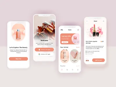 Beauty Product Mobile App Design aamamun aamamun.xyz app design beauty beauty app cosmetics cosmetics app design fresh design inspiration mamun.xyz mamunxyz mobile app mobile app design mobile app ui online beauty uidesign uiux uiuxdesign ux design