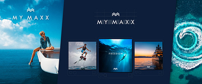 My Maxx Yatch Branding branding design graphic design logo socialmedia vector