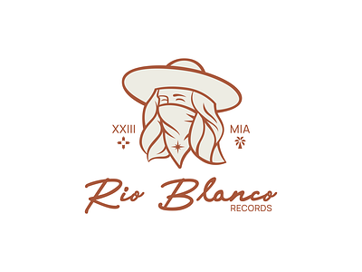 Rio Blanco brand branding design elegant girl graphic design illustration logo logo design logotype mark minimalism minimalistic modern record sign studio
