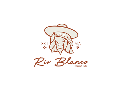 Rio Blanco brand branding design elegant girl graphic design illustration logo logo design logotype mark minimalism minimalistic modern record sign studio