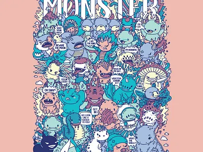 Monster Doodle Collection spirimal spooky art.