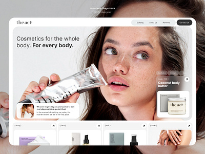 Design concept for a cosmetics website design figma ui ux web website