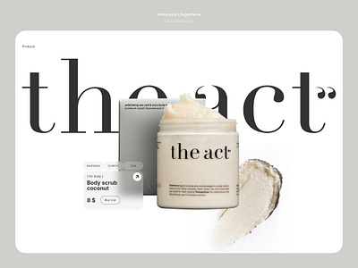 Design concept for a cosmetics website design figma product card ui ux web website