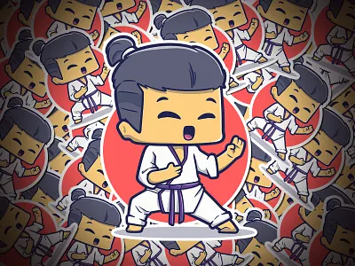 Canva cartoon jiujitsu collection branding canva element cartoon cute design fight graphic design illustration jiujitsu karate kids logo martial art sports vector