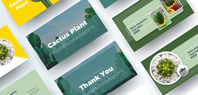 The Green Presentation Cactus Plant branding desertlandscapes design graphic design illustration logo powerpoint presentation ui ux vector