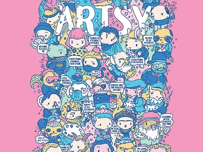 Punny Artist Animals animal puns artist animals artistic expression creative challenge doodle design graphic design pun pun inspired art punny art vector illustration