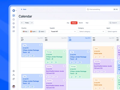 MICRM '23 booking branding calendar crm dashboard hotels interface minimal planning travel ui ux vector web